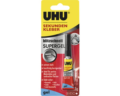 Colle instantanée UHU ultra-rapide SuperGel 3 g