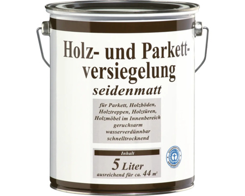 Vitrificateur pour bois et parquet mat satiné 5 l Boîte de scellant pour bois et parquet, aspect soyeux mat, contenu 5 litres