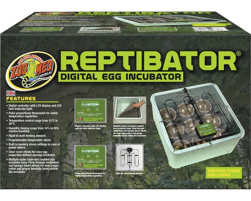 Inkubator Zoo Med für Reptilieneier digital