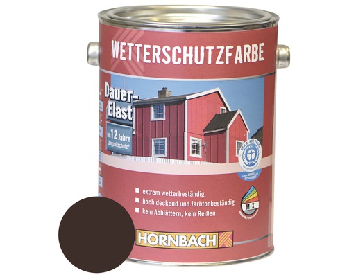 Peinture pour bois HORNBACH anti-intempéries marron foncé 2,5 l