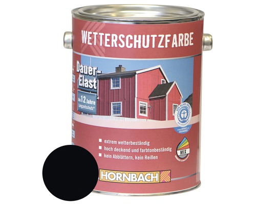 Peinture pour bois HORNBACH anti-intempéries noir 2,5 l