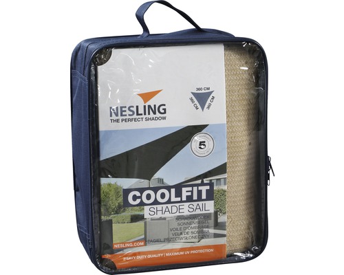 Nesling Coolfit Sonnensegel, verpackt in einer Tragetasche