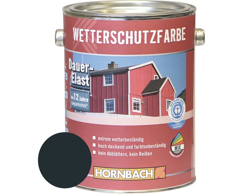 Peinture pour bois HORNBACH anti-intempéries gris anthracite 2,5 l