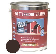 HORNBACH Holzfarbe Wetterschutzfarbe dunkelbraun 5 L-thumb-0