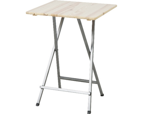 Klapptisch mit Holzplatte und Metallgestell