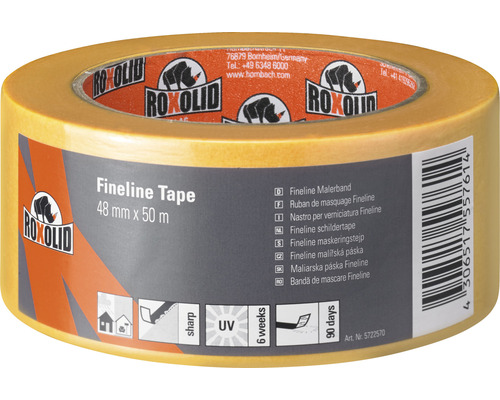 Fineline Tape ROXOLID ruban adhésif de masquage crêpé Washitape doré 48 mm x 50 m