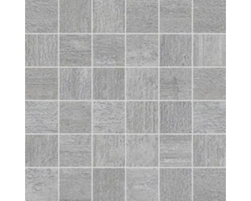 Mosaïque en grès cérame District gris 30x30 cm Mosaïque pour revêtements muraux et de sol