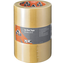 Duo Tape ROXOLID ruban adhésif double face kit de ruban adhésif pour moquette marron 3 x 50 mm x 25 m-thumb-0