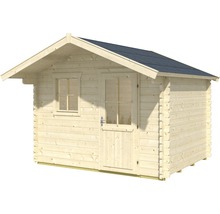 Blockbohlenhaus SKAN HOLZ Narvik 1 mit Fußboden 340 x 350 cm natur