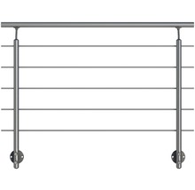 Pertura Silenos Geländer-Komplettset Aluminium mit fünf Edelstahlstäben für Seitenmontage B: 1.50 m-thumb-1 Pertura Silenos Geländer-Komplettset Aluminium mit fünf Edelstahlstäben für Seitenmontage B: 1.50 m-thumb-1