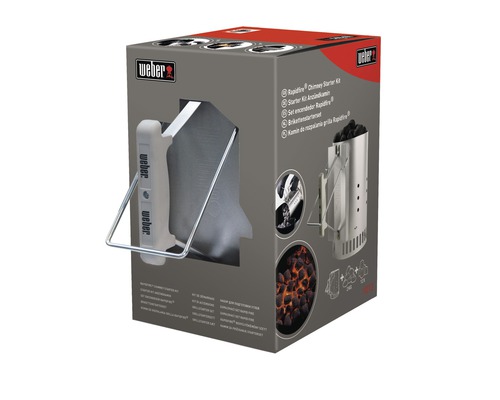Kit de démarrage pour cheminée d''allumage Rapidfire Weber dans sa boîte