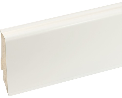 Plinthe PVC KU48L blanc avec 2 lèvres d'étanchéité 15x38,5x2400 mm