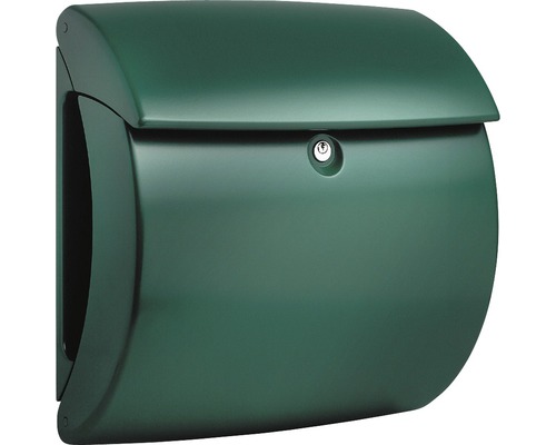 Boîte aux lettres Burg Wächter plastique lxhxp 400/380/178 mm Kiel 886 vert avec éclairage intérieur + arrêt d’ouverture