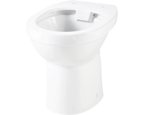 WC à poser basano Nerola cuvette à fond creux bride de rinçage ouverte blanc sans abattant WC