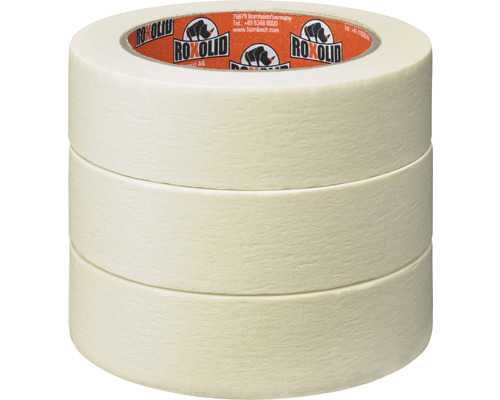 Drei Rollen Malerkreppband gestapelt