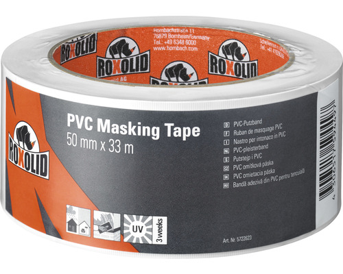 ROXOLID PVC Masking Tape Abdeckband Putzband weiß 50 mm x 33 m - HORNBACH  Luxemburg