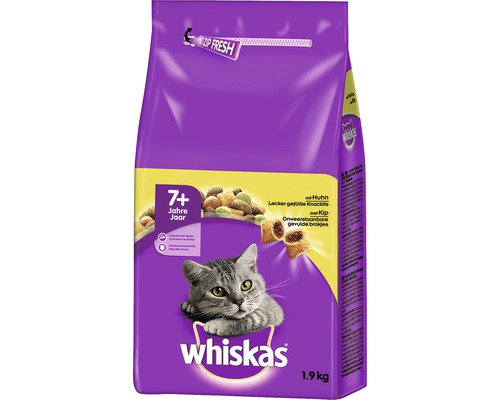 Croquettes pour chats Whiskas 7+ au poulet 1.9 kg