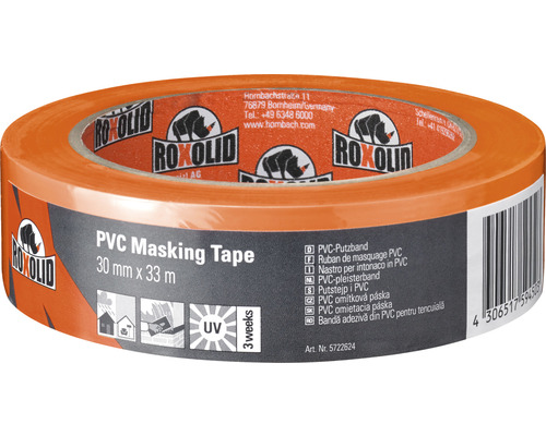 PVC Masking Tape ROXOLID ruban adhésif de masquage ruban adhésif de plâtrage Orange 30 mm x 33 m