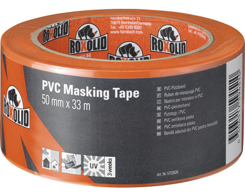 PVC Masking Tape ROXOLID ruban adhésif de masquage ruban adhésif de plâtrage Orange 50 mm x 33 m