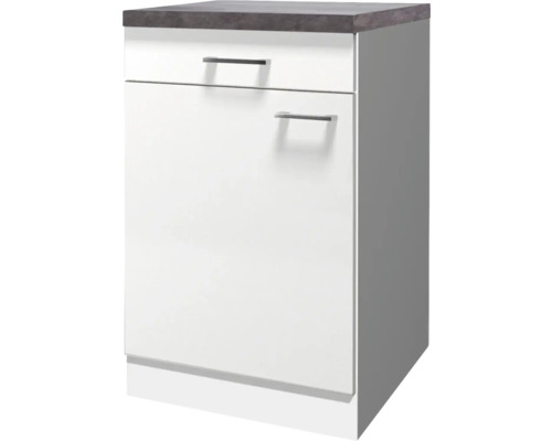 Meuble bas Lucca largeur 50 cm blanc