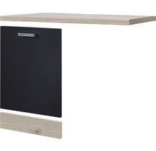 Flex Well Geschirrspülerblende inkl Sockelleiste und Arbeitsplatte Geschirrspülerblende für vollintegrierte Geschirrspüler Santo BxTxH 110 x 60 x 71 cm anthrazit matt zerlegt Anschlag reversibel 00011014