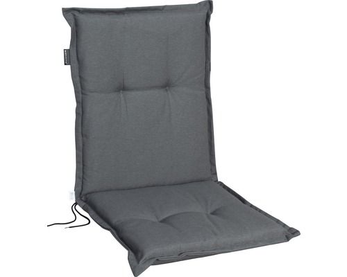Galette d'assise pour siège à dossier bas Madison Panama 50 x 105 cm coton-polyester gris