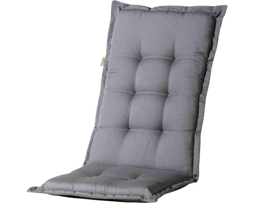 Galette d'assise pour siège à dossier haut Madison Panama 50 x 123 cm coton-polyester gris