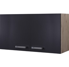 Flex Well Hängeschrank Santo BxTxH 100 x 32 x 55 cm anthrazit matt zerlegt Anschlag links rechts 00011035
