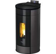 Pôele à granulés FreePoint Globe en acier gris anthracite 10.5 kW