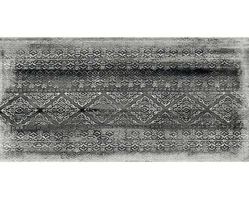 Carrelage décoratif en grès cérame fin Desire anthracite mat 30x60 cm Tapis avec motif graphique