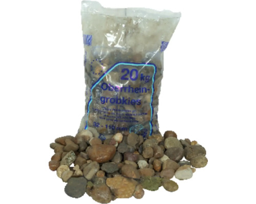 Gravier du Rhin multicolore 40-80 mm, 1000 kg Gravier du Rhin multicolore 40-80 mm, 1000 kg
