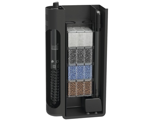 Innenfiltersystem aquatlantis Mini Biobox 2 mit Heizer 50 W Innenfilter für Aquarien mit Filtermaterialien