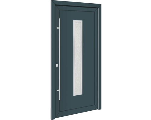 Porte multiusage en plastique Alabama II blanc/anthracite 2100 x 1000 mm gauche