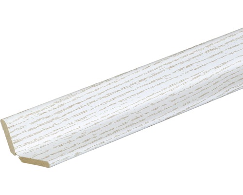 Baguette d'angle pliable en frêne blanc 22x22x2600 mm Plinthe en bois avec grain de bois