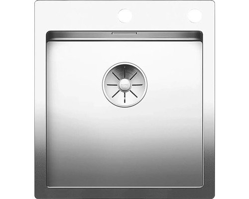 Évier en acier inoxydable avec bonde à panier