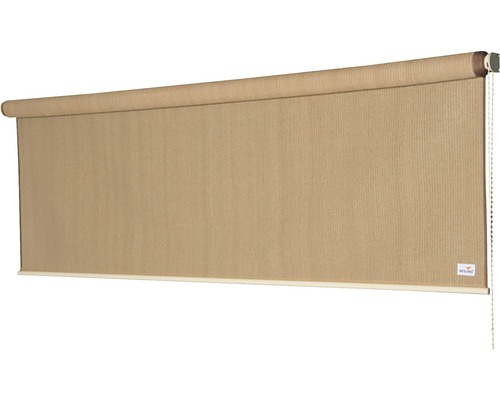 Beige Fensterrollo mit Kettenzug