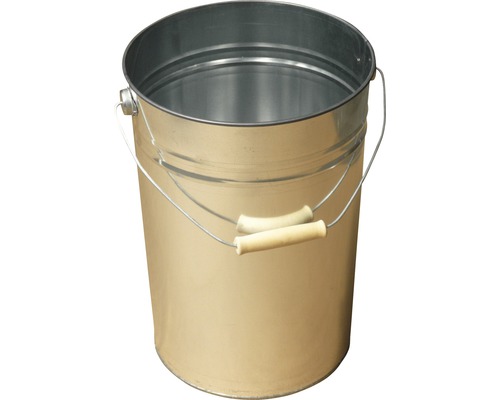 Seau multiusages Bertrams 20 Litres galvanisé Seau en métal avec poignée en bois