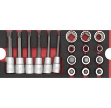 Insert modulaire inserts de douille à denture multiple XZN Industrial Taille S 268 x 38 x 114 mm noir 18 pces-thumb-0