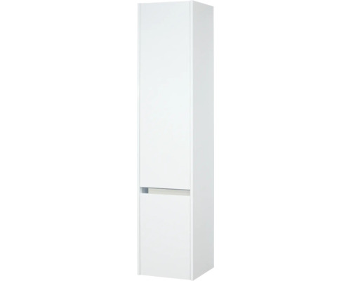 Armoire haute de salle de bain blanche avec deux portes