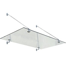 Auvent en verre avec supports