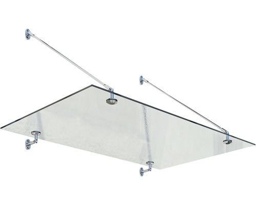 Auvent en verre avec supports