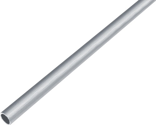 Tube rond alu design acier inoxydable clair Ø 8 mm, 1 m