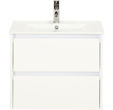 Set de meubles de salles de bains Sanox Dante lxhxp 61 x 52 x 46 cm couleur de façade blanc haute brillance avec vasque en céramique blanc-thumb-1