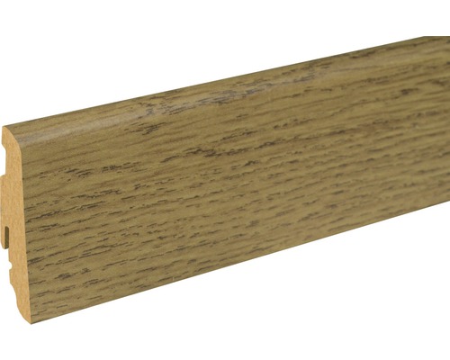 SKANDOR Sockelleiste Eiche FOEI104 FU60L 19 x 58 x 2400 mm Sockelleiste aus Holz mit Dekor