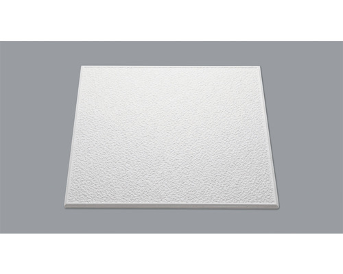 Dalle de plafond T101 aspect crépi fin, 50 x 50 x 1 cm, 2 m² par paquet