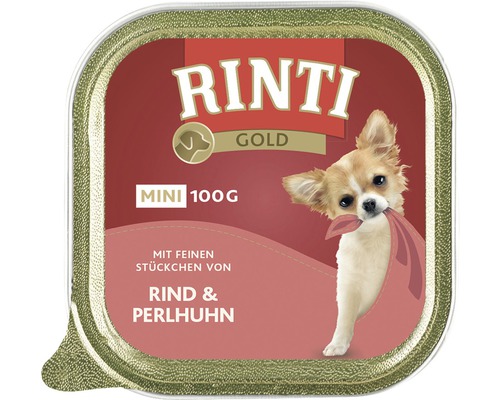 Pâtée pour chiens RINTI gold Mini bœuf et pintade 100 g