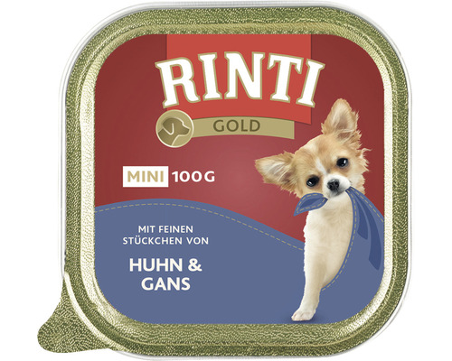 Pâtée pour chiens RINTI gold Mini poulet et oie 100 g