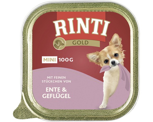 Hundefutter nass RINTI gold Mini Ente & Geflügel 100 g