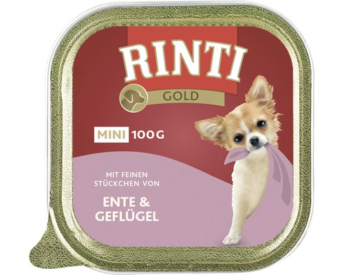 Pâtée pour chiens RINTI gold Mini canard et volaille 100 g