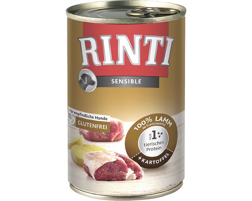 Pâtée pour chien RINTI Sensible agneau & pomme de terre 400 g